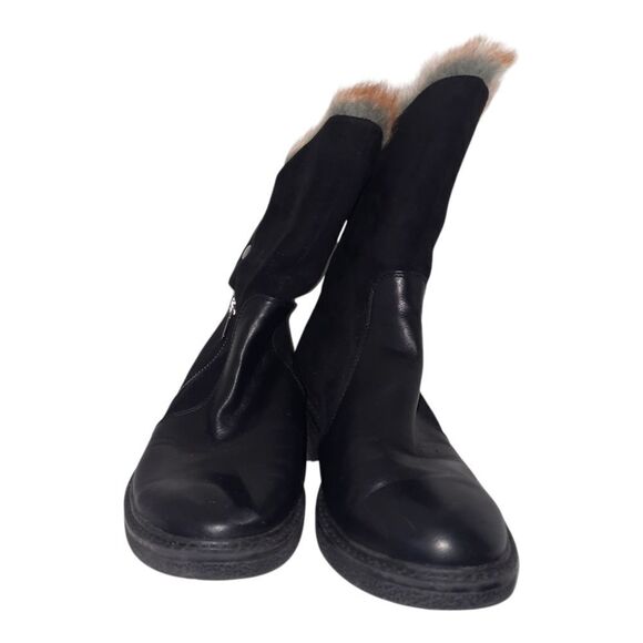 Patrizia By Spring Step Black Fur-Lined Boots - Picture 2 of 3